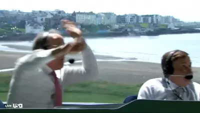 British Open announcers attacked by bat in surreal broadcast moment