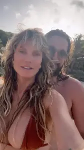 Heidi Klum stuns in tiny string bikini during PDA-filled beach day with husband Tom Kaulitz